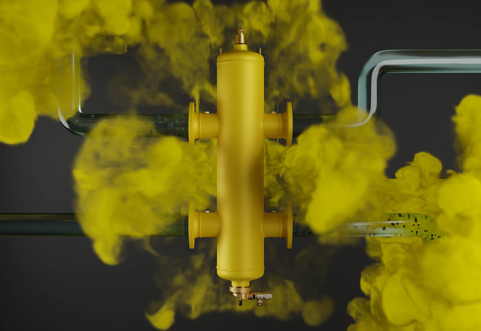 De nieuwe SpiroCross, hydraulische verdeler met lucht- en vuilafscheiding (met magneet)