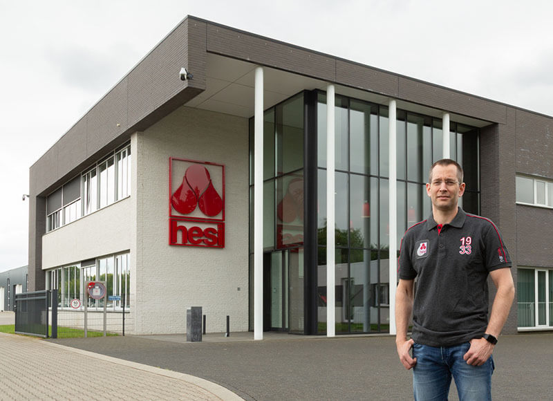 Roy Simons, directeur van Hesi, voor het nieuwe hoofdkantoor in Heerlen